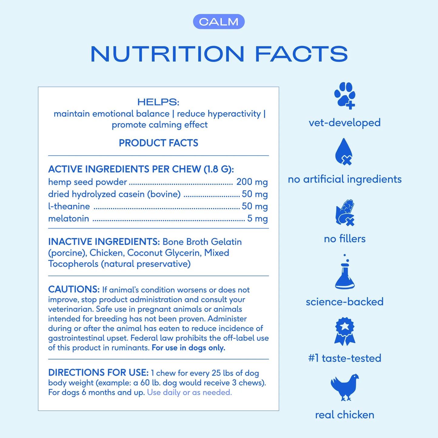 Native Pet Calming Chews for Dogs - All-Natural Grain-Free Treats with Melatonin and L-Theanine for Anxiety Relief and Stress Management