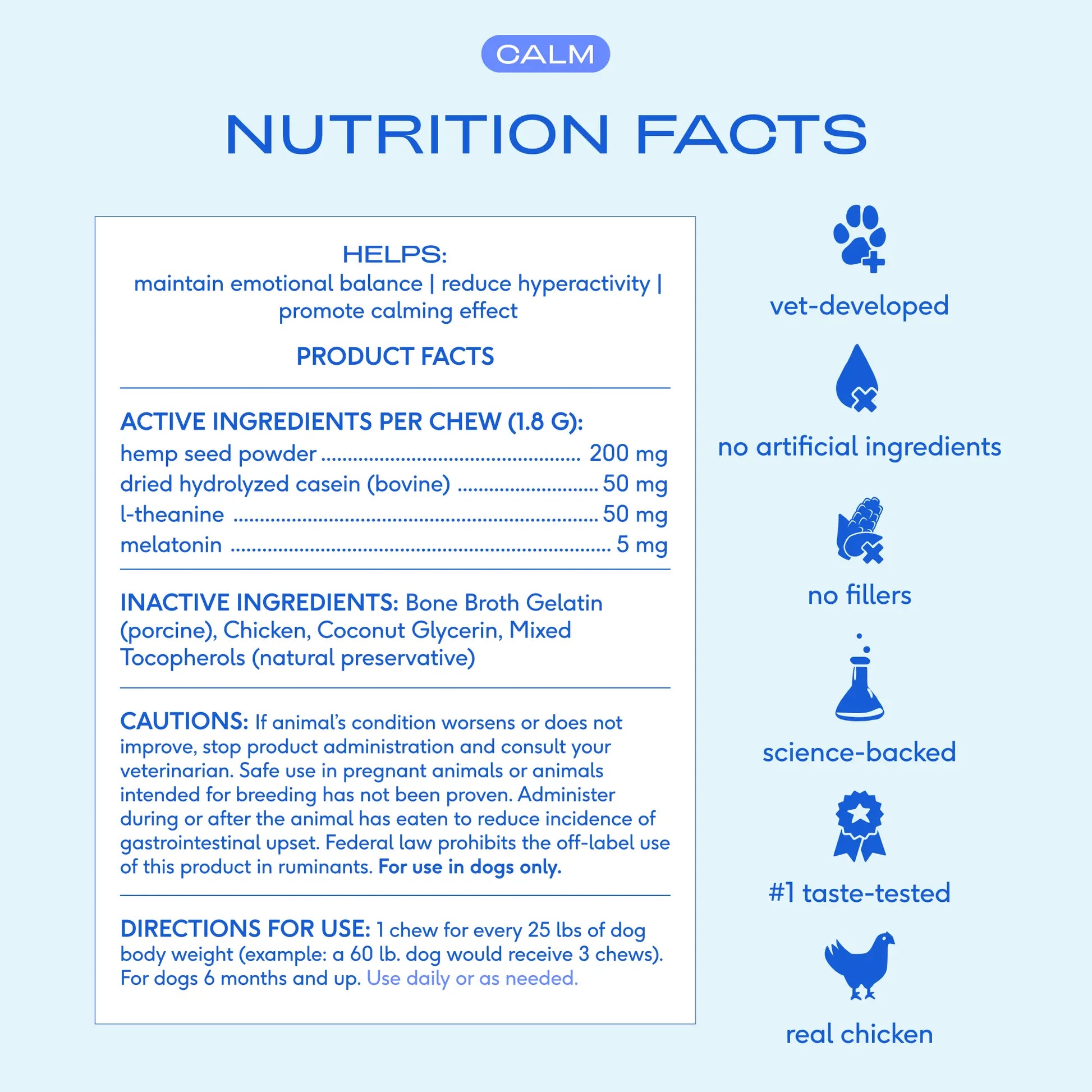 Native Pet Calming Chews for Dogs - All-Natural Grain-Free Treats with Melatonin and L-Theanine for Anxiety Relief and Stress Management