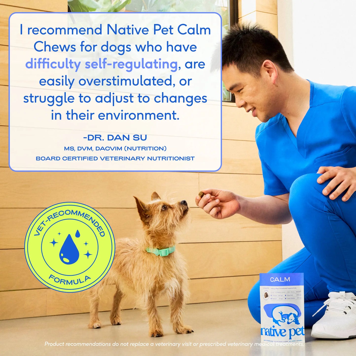 Native Pet Calming Chews for Dogs - All-Natural Grain-Free Treats with Melatonin and L-Theanine for Anxiety Relief and Stress Management