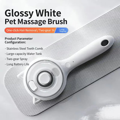 Pet Hair Removal Brush for Cats and Dogs – Deshedding and Grooming Tool with One-Button Hair Removal Feature, Vacuum Brush, and Fur Removal Comb